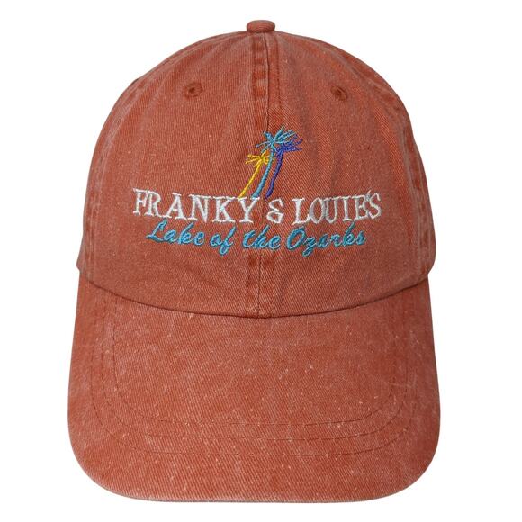 Franky & Louie's Lake Of The Ozarks Slideback Baseball Cap Orange One Size Ha - Picture 1 of 9